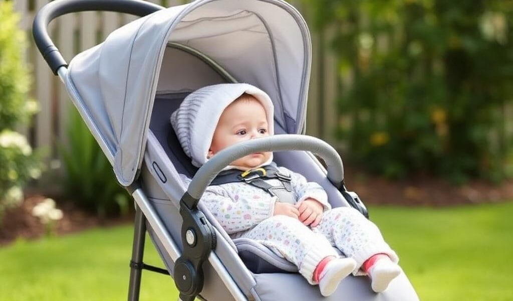 Carrinho de Bebê com Bebê Conforto