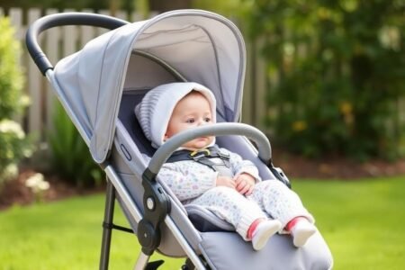 Carrinho de Bebê com Bebê Conforto