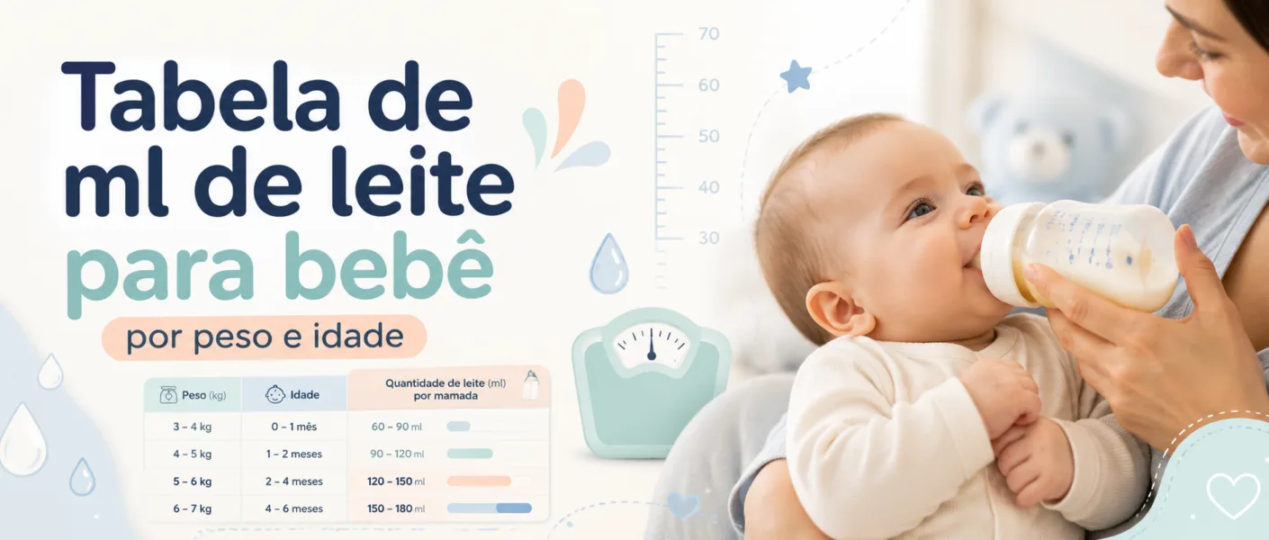 Tabela de ml de leite para bebê por peso e idade
