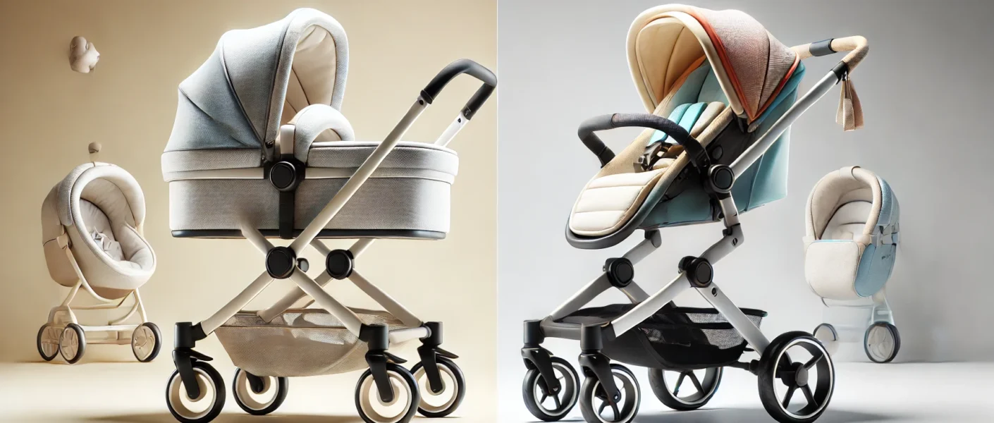 Qual a diferença entre carrinho berço e carrinho passeio