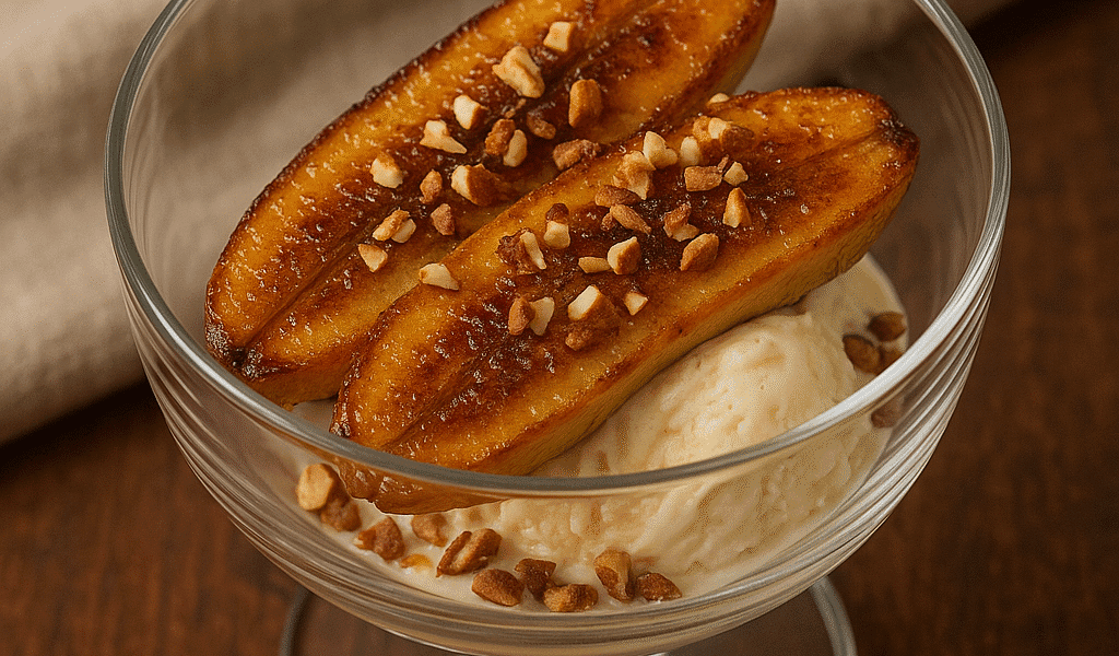 Banana Caramelizada na Air Fryer