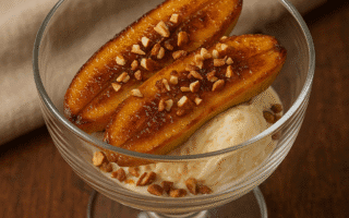 Banana Caramelizada na Air Fryer