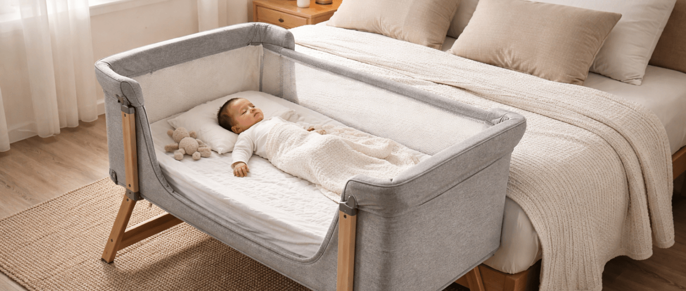 Berço acoplado a cama de casal