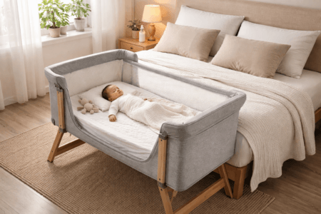 Berço acoplado a cama de casal