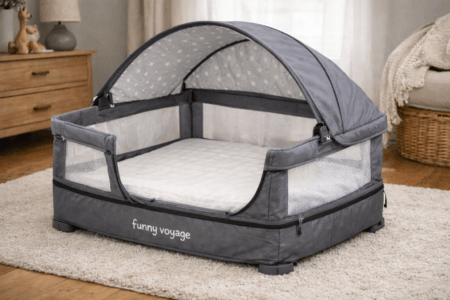 Berço portátil funny voyage: é seguro para o bebê? Entenda o que observar em estabilidade, ventilação e sono seguro.