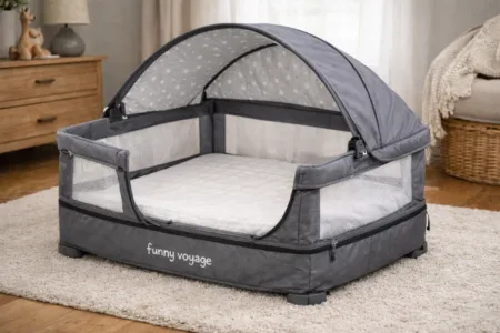 Berço portátil funny voyage: é seguro para o bebê? Entenda o que observar em estabilidade, ventilação e sono seguro.