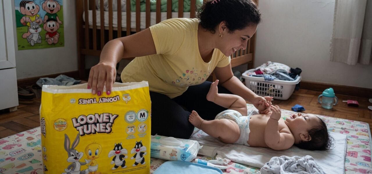 A Fralda Looney Tunes: A Magia dos Personagens que Protege combina diversão e ciência para cuidar da pele delicada do bebê