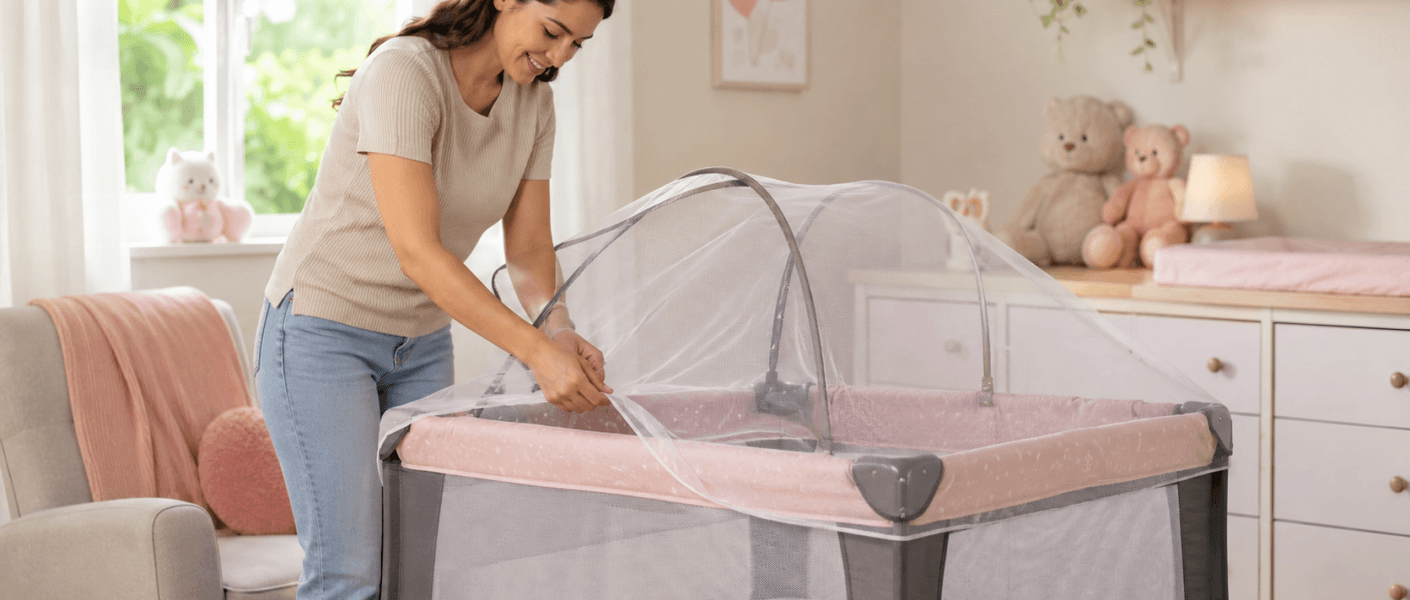Berço portátil com mosquiteiro é necessário? Entenda quando usar, riscos, segurança do sono e proteção contra insetos.