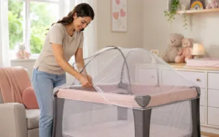 Berço portátil com mosquiteiro é necessário? Entenda quando usar, riscos, segurança do sono e proteção contra insetos.