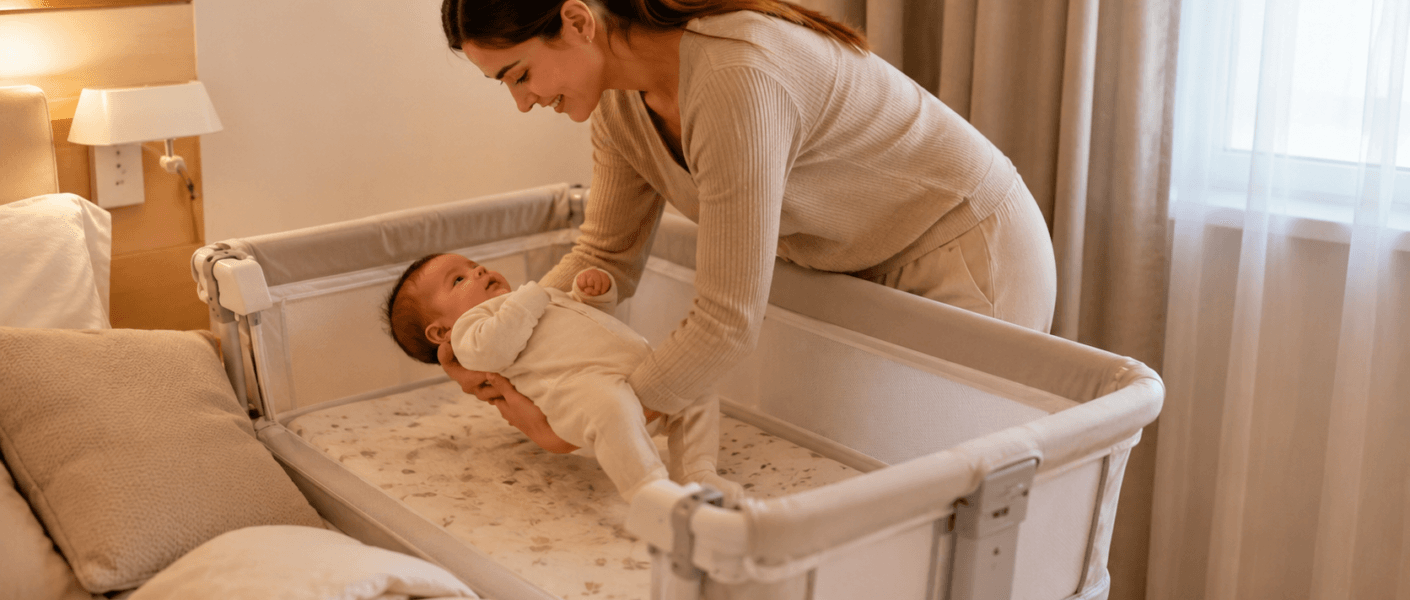 Berço acoplado ajuda mães no pós-parto? Entenda benefícios, segurança, sono materno e cuidados com o bebê.