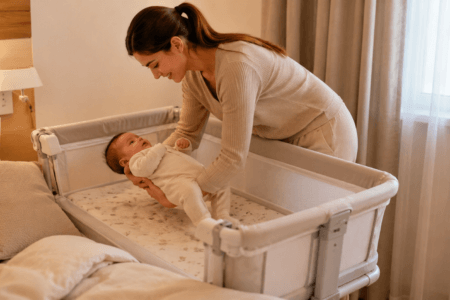 Berço acoplado ajuda mães no pós-parto? Entenda benefícios, segurança, sono materno e cuidados com o bebê.