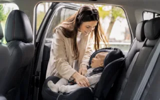 Bebê conforto como saber se o bebê está bem posicionado? Veja sinais de segurança, postura correta, cinto e respiração.