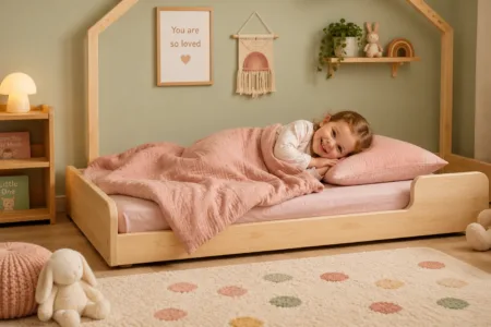 Como fazer a transição do berço para a cama montessoriana? Veja sinais, segurança, rotina e adaptação do sono infantil.