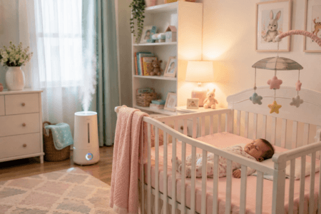 Umidificador para bebê: ajuda ou atrapalha o sono? Umidificador para bebê: ajuda ou atrapalha o sono? A resposta mais honesta é: depende da necessidade real, da umidade do quarto e, principalmente, da forma de uso. Ele pode ajudar quando o ar está muito seco e o bebê apresenta ressecamento nasal, tosse irritativa ou congestão leve. Mas pode atrapalhar quando aumenta demais a umidade, espalha partículas minerais, favorece mofo ou é mal higienizado. O que o umidificador realmente faz no quarto do bebê? O umidificador aumenta a umidade relativa do ar, ou seja, a quantidade de vapor de água presente no ambiente. Quando o ar está seco, as vias aéreas podem perder hidratação. Isso pode irritar nariz, garganta e mucosas, deixando a respiração mais desconfortável, especialmente durante resfriados ou períodos de clima seco. Por que a umidade interfere na respiração? O nariz do bebê funciona como um “filtro biológico”. Ele aquece, umidifica e filtra o ar antes que ele chegue aos pulmões. Quando o ar está muito seco, o muco nasal pode ficar mais espesso. Isso dificulta a eliminação natural de secreções pelo sistema mucociliar, mecanismo formado por muco e pequenos cílios que ajudam a limpar as vias respiratórias. Quando o umidificador pode ajudar o sono do bebê? Ele pode ajudar indiretamente quando o desconforto respiratório é causado por ar seco. Nessas situações, a umidificação moderada pode reduzir irritação nasal, aliviar sensação de nariz entupido e facilitar a respiração durante a noite. A MedlinePlus, da NIH, informa que umidificadores podem aliviar nariz congestionado e ajudar a soltar muco em quadros de resfriado ou gripe. Ele faz o bebê dormir melhor? Não exatamente. O umidificador não é um “indutor de sono”. Ele pode melhorar o conforto respiratório, e esse conforto pode favorecer um sono mais tranquilo. Mas se o bebê acorda por fome, refluxo, cólica, salto de desenvolvimento, calor, frio ou rotina irregular, o umidificador não resolve a causa. Quando o umidificador pode atrapalhar o sono? O problema começa quando o quarto fica úmido demais. Umidade elevada favorece mofo, bolor e ácaros, que podem piorar rinite, tosse, chiado, alergias e asma. A MedlinePlus recomenda manter a umidade em torno de 40% a 50% e evitar superfícies úmidas no quarto. A American Lung Association também alerta que umidade acima de cerca de 50% pode favorecer mofo e ácaros, especialmente em pessoas mais sensíveis, incluindo crianças. Qual é o sinal de excesso de umidade? Vidros embaçados, paredes frias e úmidas, cheiro de mofo, roupas de cama úmidas ou manchas escuras em paredes são sinais de alerta. Nessas condições, o umidificador deixa de ser um aliado e passa a ser um fator de risco ambiental. Qual tipo de umidificador é mais seguro para bebê? Para crianças, a recomendação mais comum é usar umidificador de névoa fria, pois aparelhos de vapor quente podem causar queimaduras se a criança se aproximar ou se houver derramamento de água quente. Mas “névoa fria” não significa ausência de risco. Modelos ultrassônicos podem dispersar minerais e microrganismos presentes na água do reservatório. Por que o modelo ultrassônico exige mais cuidado? O umidificador ultrassônico transforma a água em microgotículas por vibração. Se a água tiver minerais, bactérias ou resíduos, essas partículas também podem ir para o ar. A EPA informa que umidificadores ultrassônicos e de impulsão podem dispersar microrganismos e minerais no ambiente, especialmente quando há água parada ou limpeza inadequada. Água filtrada, fervida ou destilada: qual usar? A opção mais segura para reduzir partículas minerais é a água destilada ou desmineralizada, principalmente em aparelhos ultrassônicos. A água da torneira pode conter minerais que formam depósitos no aparelho e podem ser liberados como “poeira branca”. Essa poeira pode irritar as vias respiratórias. Água fervida resolve? Ferver pode reduzir alguns microrganismos, mas não remove minerais dissolvidos. Por isso, não é equivalente à água destilada. Como usar o umidificador sem prejudicar o bebê? O ideal é usar com higrômetro, um medidor simples de umidade. Sem ele, fica difícil saber se o quarto está seco, adequado ou úmido demais. Também é importante deixar o aparelho a alguns metros do berço, nunca direcionado para o rosto do bebê, paredes, colchão ou cortinas. A MedlinePlus orienta posicionar o umidificador a aproximadamente 2 metros da cama. Precisa limpar todos os dias? Sim. O reservatório deve ser esvaziado, seco e reabastecido diariamente. A EPA recomenda esvaziar o tanque, secar as superfícies e limpar o aparelho regularmente para reduzir crescimento de microrganismos. Também orienta limpeza mais completa a cada poucos dias, seguindo as instruções do fabricante. Pode usar óleo essencial no umidificador do bebê? Não é recomendado. Óleos essenciais, fragrâncias e essências podem irritar as vias aéreas do bebê. A American Lung Association orienta não adicionar óleos essenciais ou fragrâncias ao umidificador, especialmente em ambientes fechados. Umidificador ajuda em ronco, apneia ou respiração difícil? Se o bebê ronca frequentemente, faz pausas respiratórias, apresenta esforço para respirar, lábios arroxeados, chiado persistente ou dificuldade para mamar, isso não deve ser tratado apenas com umidificador. Nesses casos, é importante conversar com o pediatra. O umidificador pode aliviar ressecamento, mas não corrige obstruções, alterações anatômicas, refluxo importante, bronquiolite, asma ou distúrbios respiratórios do sono. O umidificador interfere na segurança do sono? Ele não substitui as recomendações de sono seguro. A AASM orienta que o bebê durma de barriga para cima, em superfície firme, plana, com lençol ajustado e sem objetos soltos, cobertores, protetores de berço ou brinquedos no espaço de sono. O quarto também deve ser silencioso, sem ruído alto ou contínuo. Então, umidificador para bebê ajuda ou atrapalha? Ajuda quando há ar seco, uso controlado, limpeza rigorosa, água adequada e umidade monitorada. Atrapalha quando é usado sem necessidade, por muitas horas, com água inadequada, sem higienização ou quando deixa o quarto úmido demais. A melhor abordagem é simples: observar o bebê, medir a umidade e usar o aparelho como apoio ambiental, não como solução universal. O sono do bebê depende de respiração confortável, rotina previsível, temperatura adequada, segurança no berço e cuidado atento. Conclusão: qual é a reflexão mais importante? O umidificador pode ser um recurso útil, mas não deve ser visto como obrigatório em todo quarto de bebê. Às vezes, o que o bebê precisa é de ar menos seco. Em outras, precisa de ventilação melhor, limpeza do ambiente, avaliação médica ou apenas uma rotina mais estável. Usado com critério, ele pode ajudar. Usado sem cuidado, pode transformar um gesto de proteção em fonte de irritação respiratória. O ponto de equilíbrio está em respeitar a fisiologia do bebê e cuidar do ambiente com atenção, simplicidade e bom senso. Referências internacionais MedlinePlus/NIH — Humidifiers and health: https://medlineplus.gov/ency/article/002104.htm MedlinePlus/NIH — Stuffy or runny nose in children: https://medlineplus.gov/ency/article/003051.htm U.S. EPA — Use and Care of Home Humidifiers: https://www.epa.gov/indoor-air-quality-iaq/use-and-care-home-humidifiers Mayo Clinic — Cool-mist humidifiers for children: https://www.mayoclinic.org/diseases-conditions/common-cold/expert-answers/cool-mist-humidifiers/faq-20058199 American Lung Association — Ultrasonic humidifier risks: https://www.lung.org/blog/ultrasonic-humidifier-dangers AASM — Infant Sleep Environment Health Advisory: https://aasm.org/advocacy/position-statements/infant-sleep-health-advisory/ PubMed — Indirect health effects of relative humidity in indoor environments: https://pubmed.ncbi.nlm.nih.gov/3709462/ PubMed — Ultrasonic humidifier exposure systematic review: https://pubmed.ncbi.nlm.nih.gov/36437646/ Meta descrição: Umidificador para bebê: ajuda ou atrapalha o sono? Veja quando usar, riscos, umidade ideal e cuidados respiratórios.