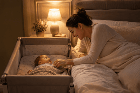 Berço acoplado facilita os cuidados noturnos? Entenda benefícios, limites e cuidados para um sono infantil seguro.