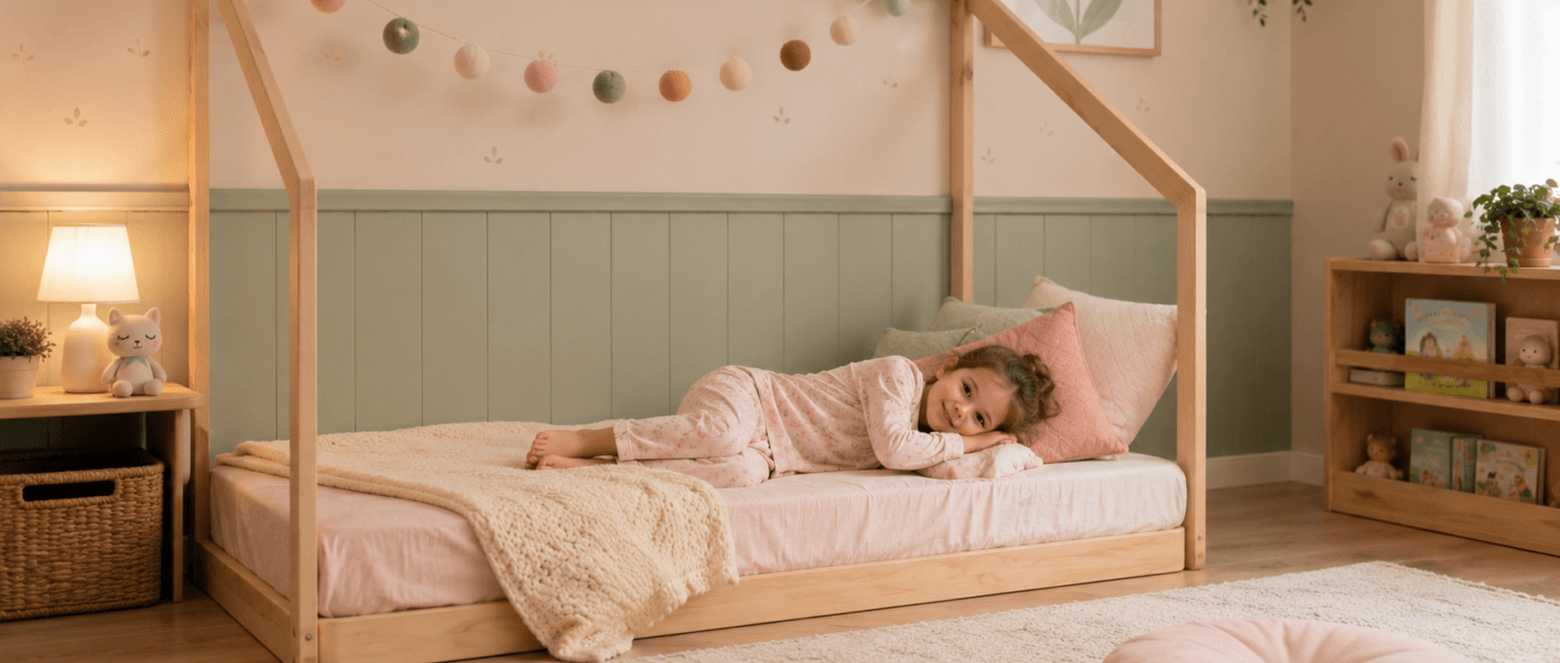 Cama montessoriana ajuda na independência infantil? Entenda benefícios, limites e cuidados de segurança na transição.
