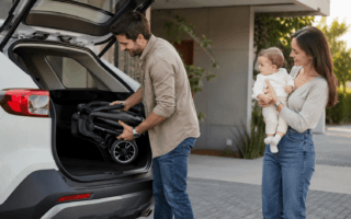 Carrinho de bebê com fechamento automático é confiável? Entenda segurança, travas, freios e cuidados antes de usar.