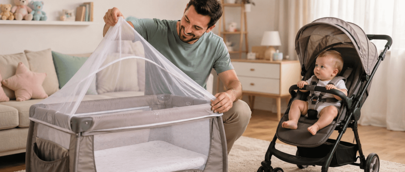 Qual o melhor sistema de fechamento para berço portátil? Veja critérios de segurança, travas e praticidade.
