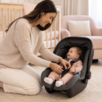 Como identificar um bebê conforto de qualidade? Confira certificação, estrutura, tamanho, ajuste e instalação segura.