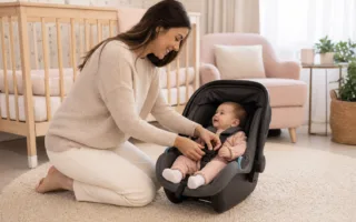 Como identificar um bebê conforto de qualidade? Confira certificação, estrutura, tamanho, ajuste e instalação segura.