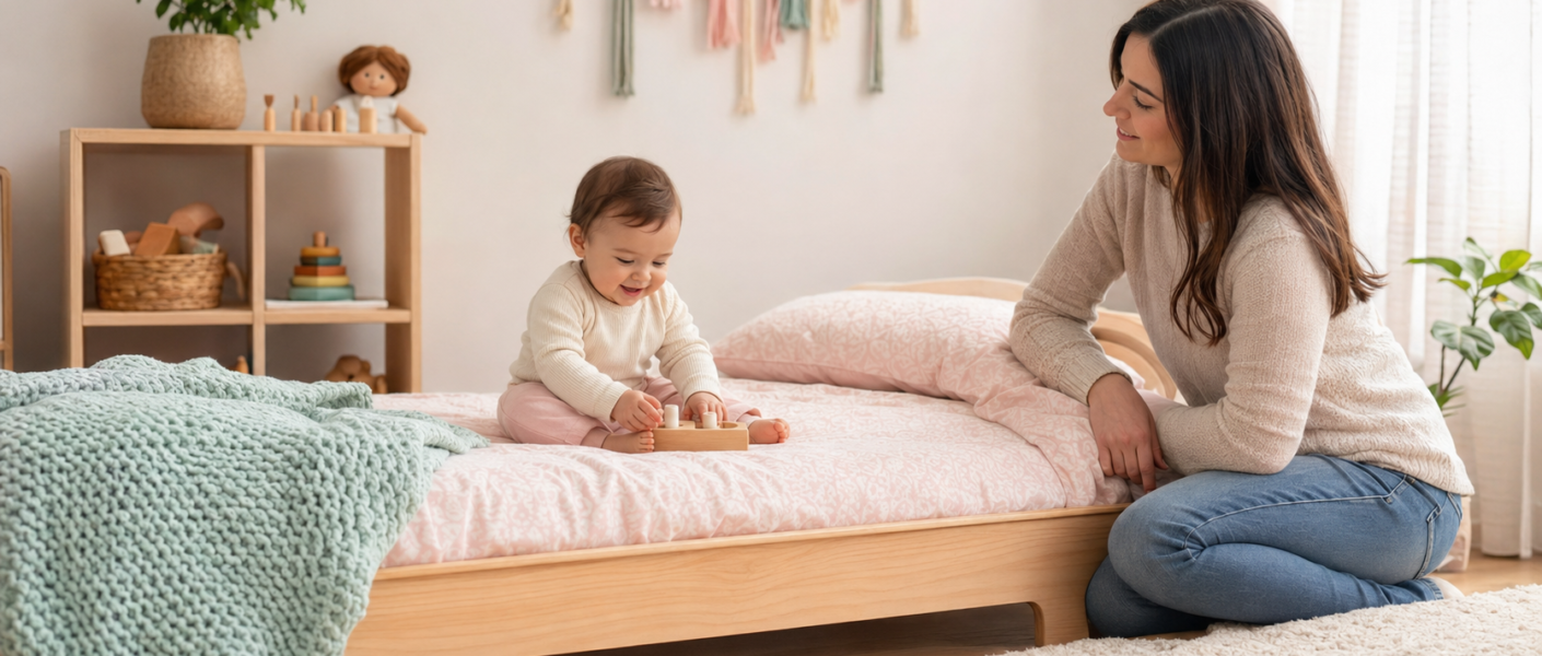 Cama montessoriana realmente entrega mais autonomia? Entenda benefícios, limites, segurança e influência no sono infantil.