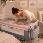 Qual tamanho de berço portátil devo escolher? Veja medidas, segurança, idade, peso e conforto para o sono do bebê.