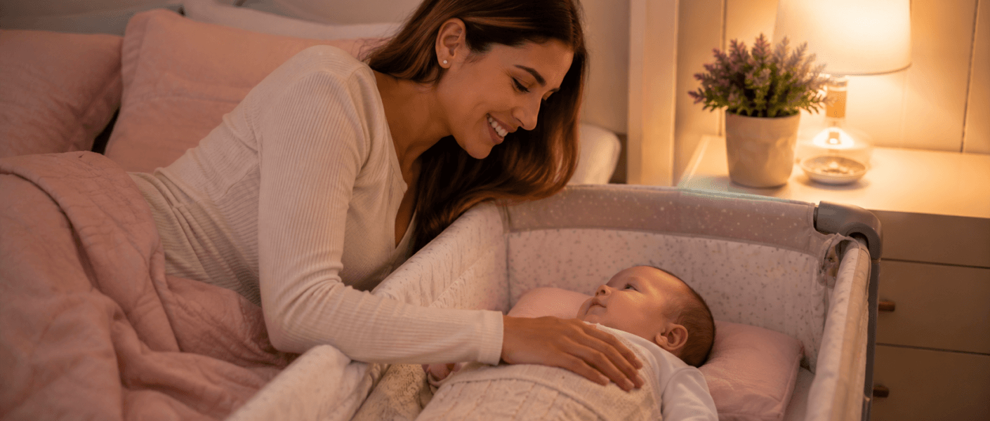 Berço acoplado ajuda mães de primeira viagem? Entenda segurança, sono, amamentação e cuidados nos primeiros meses.