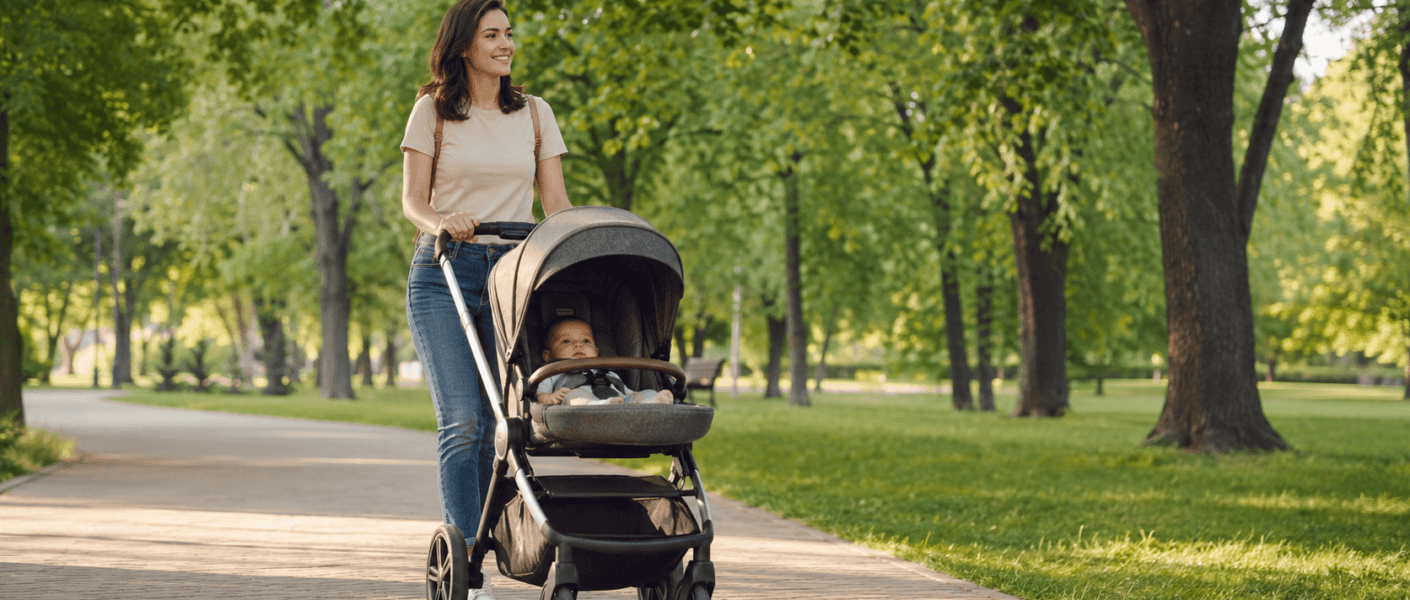 Qual carrinho de bebê é melhor para passeios longos? Veja conforto, rodas, segurança, postura e proteção solar.
