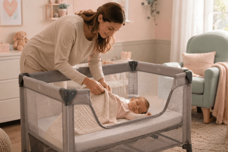 Como saber se o berço portátil oferece boa ventilação? Veja sinais, telas, temperatura e cuidados para sono seguro.
