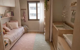 Como organizar um quarto pequeno para dois irmãos de idades diferentes?