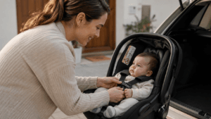 Como escolher um bebê conforto para o primeiro filho? Veja segurança, instalação, tamanho e uso correto desde o nascimento.