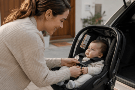Como escolher um bebê conforto para o primeiro filho? Veja segurança, instalação, tamanho e uso correto desde o nascimento.
