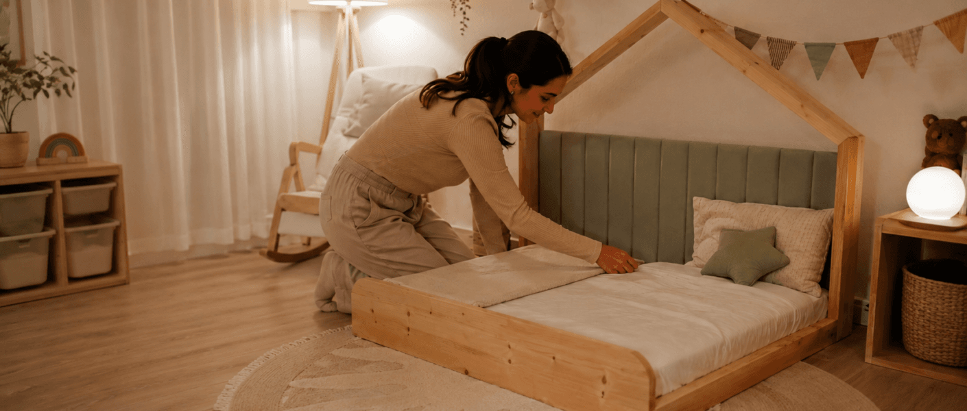 Cama montessoriana compensa para crianças pequenas? Veja benefícios, segurança e quando a transição pode valer a pena.