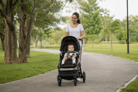 Qual carrinho de bebê escolher para o primeiro filho? Veja critérios de segurança, conforto, tamanho e praticidade.