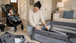 O bebê pode brincar dentro do berço portátil? Veja cuidados com brinquedos, supervisão, sono e desenvolvimento seguro.