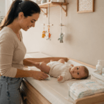 Fralda com abas ou fralda de vestir: qual é melhor? Compare ajuste, trocas, mobilidade, absorção e cuidados com a pele do bebê.