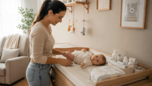 Fralda com abas ou fralda de vestir: qual é melhor? Compare ajuste, trocas, mobilidade, absorção e cuidados com a pele do bebê.