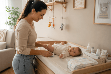 Fralda com abas ou fralda de vestir: qual é melhor? Compare ajuste, trocas, mobilidade, absorção e cuidados com a pele do bebê.