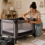 Berço portátil ajuda na rotina do bebê? Entenda como pode favorecer previsibilidade, sono seguro e organização familiar.