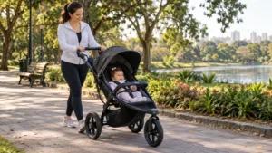 Carrinho de bebê 3 rodas ou 4 rodas: qual é melhor? Compare estabilidade, terreno, segurança e praticidade.