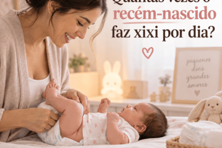 Quantas vezes o recém nascido faz xixi por dia?