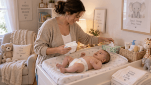 Por que a fralda vaza na barriga do bebê? Entenda tamanho, ajuste, absorção e os principais motivos do vazamento.