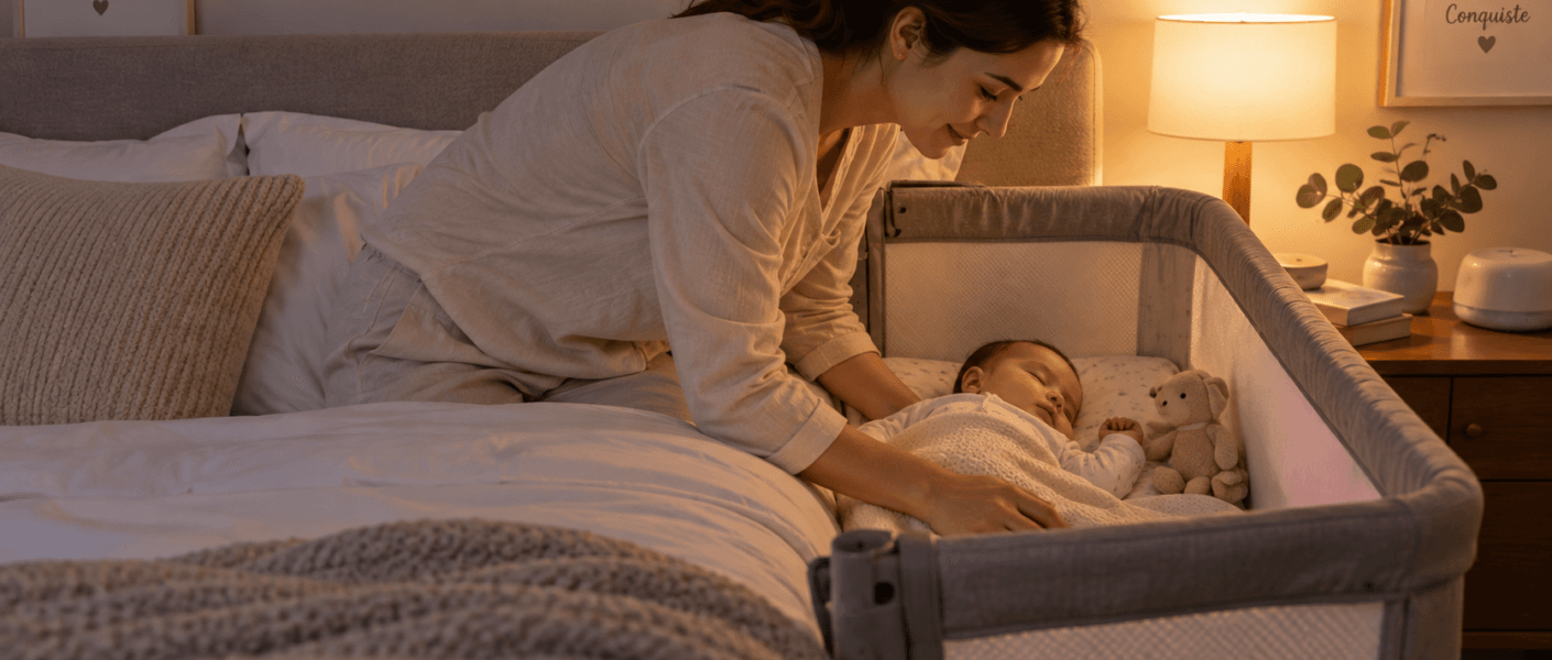 Berço acoplado é melhor que deixar o bebê no quarto separado? Entenda sono seguro, proximidade e recomendações.