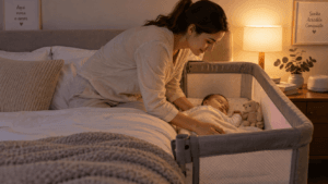 Berço acoplado é melhor que deixar o bebê no quarto separado? Entenda sono seguro, proximidade e recomendações.