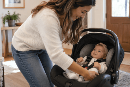Quais características tornam um bebê conforto mais seguro? Entenda certificação, instalação, arnês e proteção contra impactos.