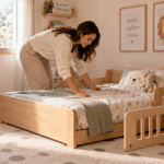 Cama montessoriana com grade removível é melhor? Entenda segurança, vantagens, limitações e quando a grade pode ser útil.