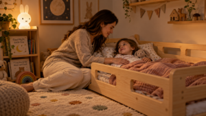 Cama montessoriana para criança de 4 anos ainda compensa? Entenda benefícios, segurança, tamanhos e quando vale a pena.
