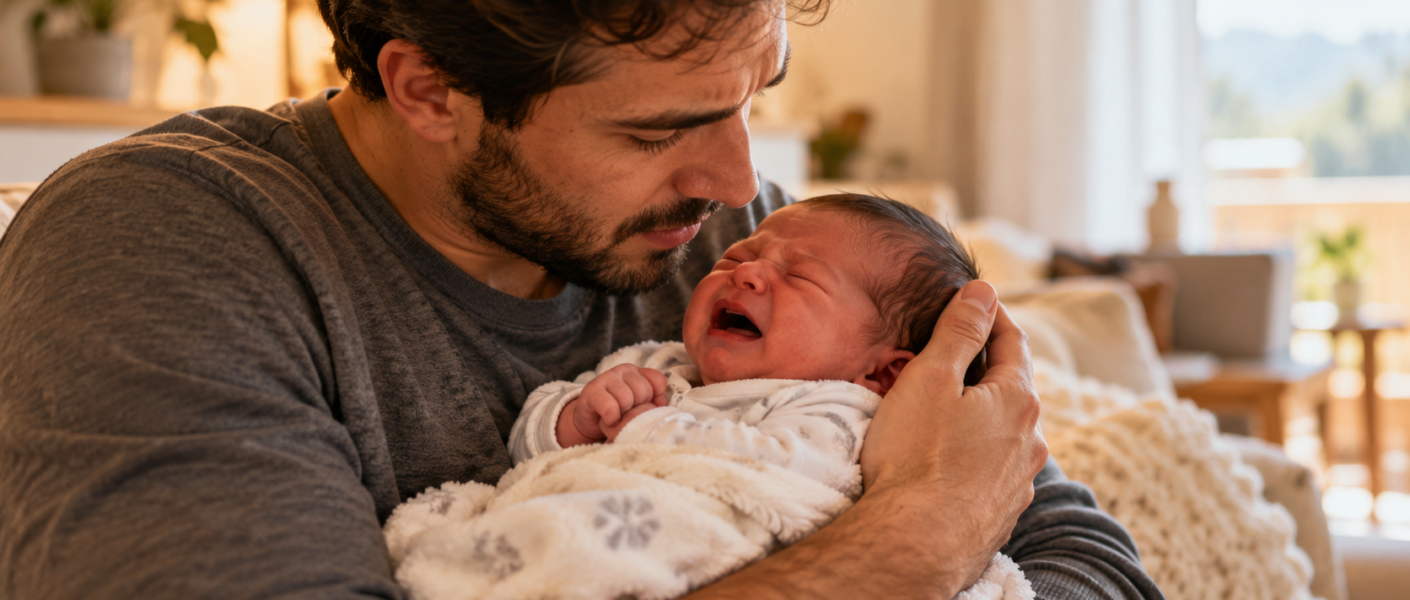 Como acalmar um recém nascido que não para de chorar?