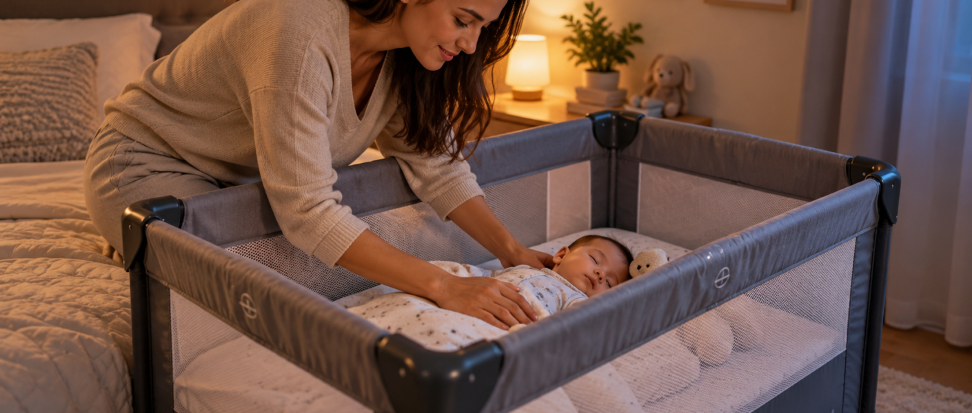 Berço portátil com tela lateral é mais seguro? Entenda as vantagens, os riscos e os cuidados essenciais para o sono do bebê