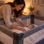 Berço portátil com tela lateral é mais seguro? Entenda as vantagens, os riscos e os cuidados essenciais para o sono do bebê